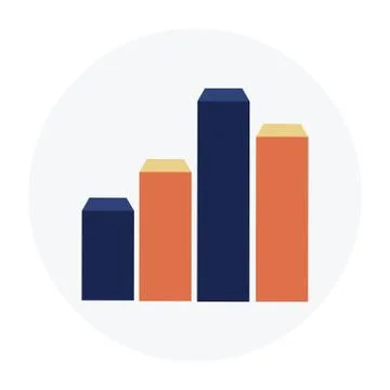 Growing Bar Graphs Stock Illustration