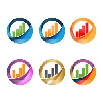 Growing bars graphic Stock Illustration