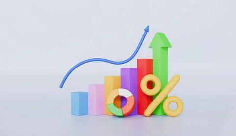 Growing bars graphic rising forward achievement goal, Business chart graphic Stock Illustration