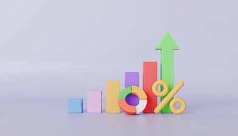 Growing bars graphic rising forward achievement goal, Business chart graphic Stock Illustration