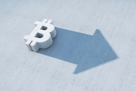 The growing bitcoin symbol Stock Illustration