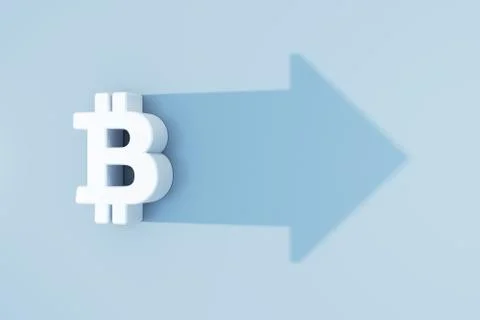 The growing bitcoin symbol Stock Illustration