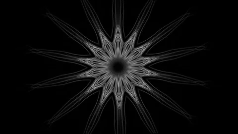 Growing blossom in star shape - seamless looping (FULL HD) Video stock 83605407