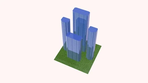 Growing buildings Stock Footage 105075078