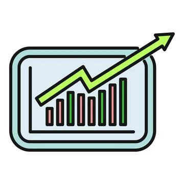 Growing business bar chart displaying financial progress concept 스톡 일러스트