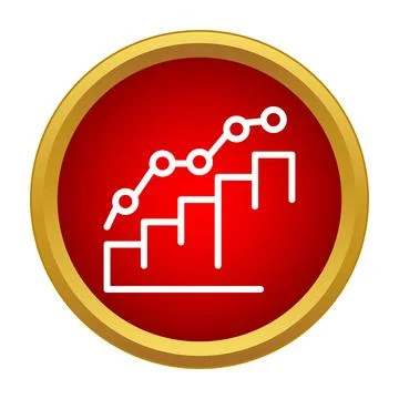 Growing business data statistics chart showing progress Illustrazione stock