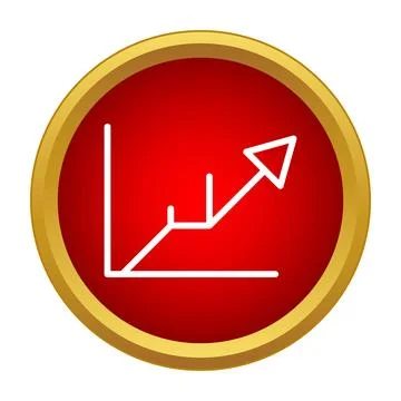 Growing business graph arrow line icon Stock Illustration