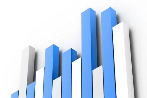 Growing business graph Stock Illustration