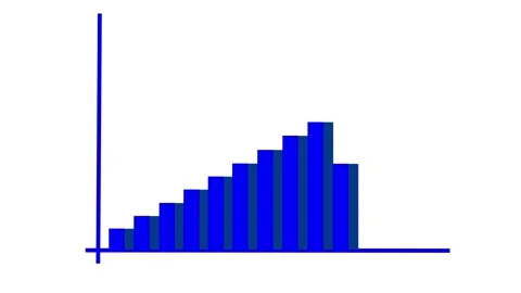 Growing business graph with rising bars and arrow symbol on white backgroun.. Stock Footage 339985645