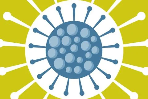 Growing cells or germs that multiply and spread Stock Illustration