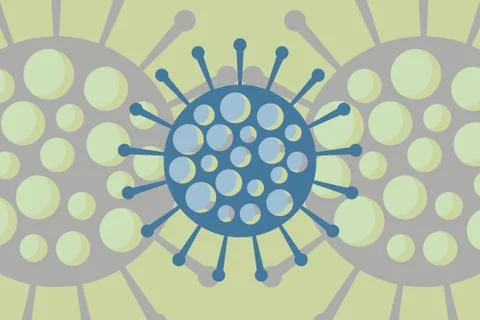 Growing cells or germs that multiply and spread Stock Illustration