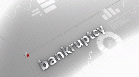 Growing chart Bankruptcy, default. Video stock 53411407