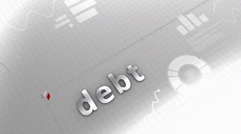 Growing chart Debt, statistic, data, performance. Stock Footage 53406610
