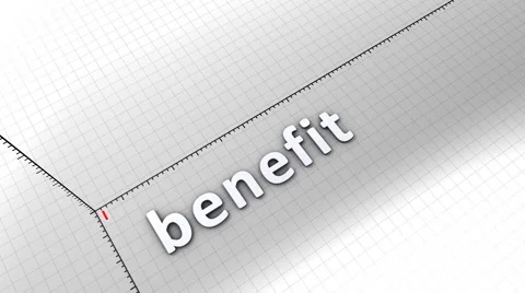 Growing chart graphic animation, Benefit. Vidéo 40302663
