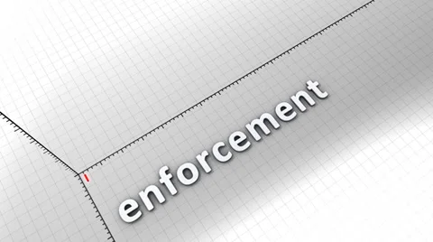 Growing chart graphic animation, Enforcement. Stock Footage 39547469