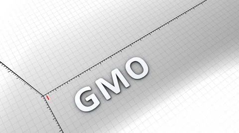 Growing chart graphic animation, GMO, genetically modified organism. Stock Footage 41393424