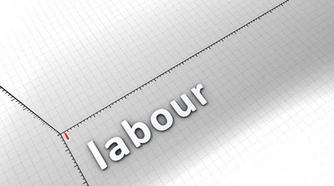Growing chart graphic animation, Labour. Video stock 39547809