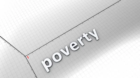 Growing chart graphic animation, Poverty. Stock Footage 39742948