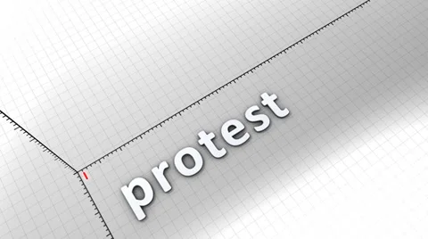 Growing chart graphic animation, Protest. Stock Footage 39366912