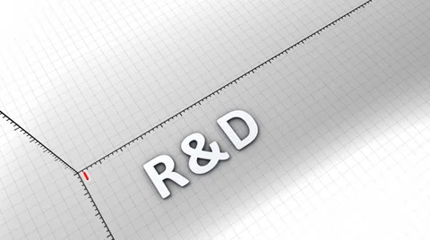 Growing chart graphic animation, R&amp;D. Stock Footage 39134068