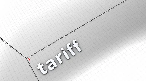Growing chart graphic animation, Tariff. Stock Footage 38646235