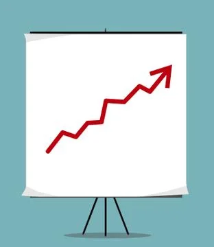 Growing chart presentation. Stock Illustration