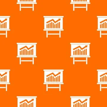 Growing chart presentation pattern seamless Illustrazione stock