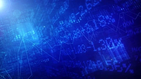 Growing Charts Financial Technology Video stock 133424170