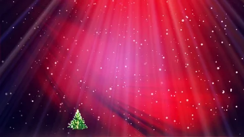 Growing Christmas tree animation, winter  background Video stock 99647489