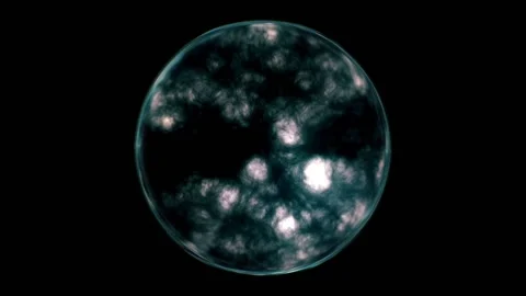Growing cloud texture within a crystal ball 스톡 동영상 199121287