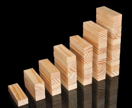 Growing column graph Stock Photos