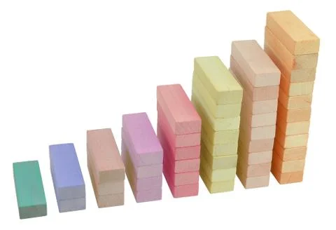 Growing column graph Stock Photos