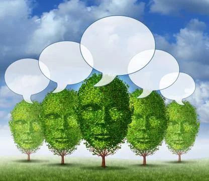 Growing communication community Ilustración de archivo