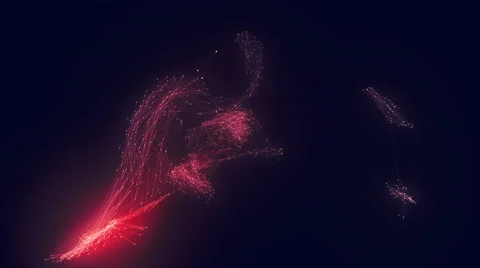 Growing connected dots. 스톡 동영상 65095776