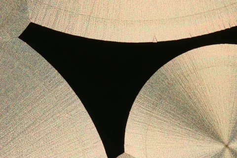 Growing crystal microscope nomarski interference contrast polarizer. Timelapse. Stock Footage 109215081