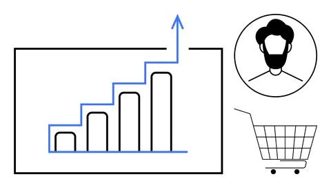Growing Customer Engagement in E-commerce with Analytics and Targeted Marketi Illustrazione stock