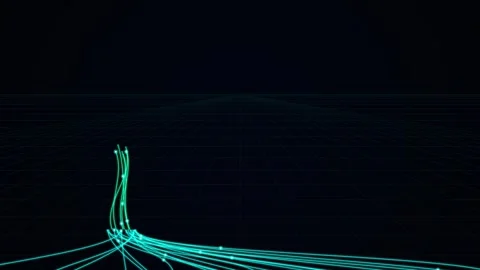 Growing Data Lines Visualizing Business Success with an Upward Trend on a F.. 動画素材 347359662