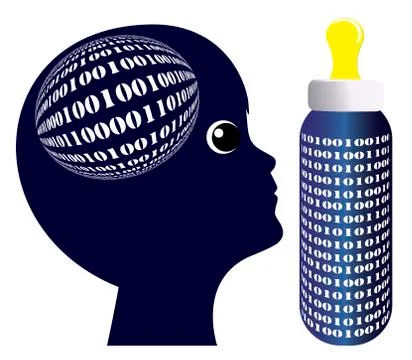 Growing up in the digital age Illustrazione stock
