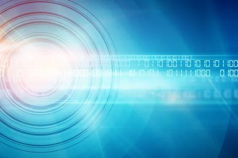 Growing digital technology with binary codes futuristic digital background Illustrazione stock