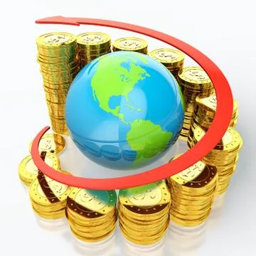 Growing dollar Stock Illustration