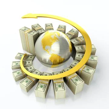 Growing dollar Stock Illustration