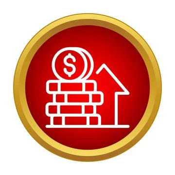 Growing dollar stack showing financial profit increase concept Stock Illustration