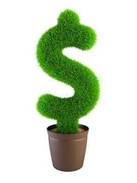 Growing dollar symbol Stock Illustration