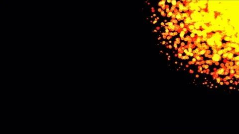Growing Dots, Filling the Screen - Loop Fiery Orange Stock Footage 83588772