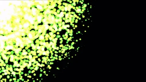 Growing Dots, Filling the Screen - Loop Green Yellow Stock Footage 83589346
