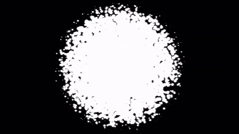 Growing Dots, Filling the Screen - Loop Black and White Stock Footage 83589938