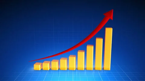 Growing Economy - Chart Evolution Stock Footage 26031211