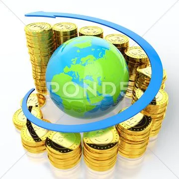 Growing euro Stock Illustration