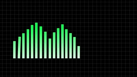Growing financial graph bars with dynamic lines showing upward trend over g.. Stock Footage 339751618