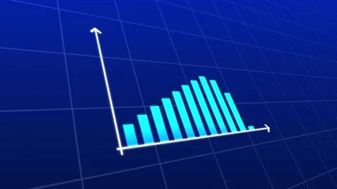 Growing financial statistics graph animation, motion graphic about business info Video stock 297144217